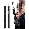 imageMANUEKLEAR Tricep Rope Cable Attachment Handles Greater Range of Motion Tricep Pull Down Rope for Push Downs Crunches Facepulls for Professional GymBlack 2pcs