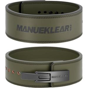 MANUEKLEAR 10mm Thick & 4inch Wide Weight Lifting Belt Lever, Lever Belt Weightlifting for Men and Women, Powerlifting Lever Gym Belt for Squat Deadlift Workout(Green)