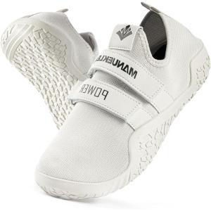 MANUEKLEAR Deadlift Shoes – Weight Lifting Shoes for Men Women – Weightlifting Squat Shoes Fitness Cross-Trainer Barefoot Gym Training Sneakers(Beige Color)