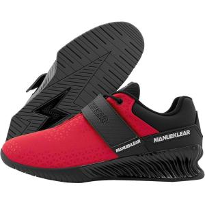 MANUEKLEAR Deadlift Shoes, Strong Anti-Slip Lifting Shoes for Men, Professional Training Weightlifting Shoes for Men and Women, Squat Shoes for Powerlifting with Rubber Non-Slip Sole(Cherry Red)
