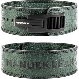 MANUEKLEAR Lifting Belt Lever for Men Women, 10mm Quick Locking Lever Belt Weightlifting with Adjustable Buckle, Lever Weight Lifting Belt for Powerlifting & Deadlifts(Forest Green)