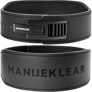 MANUEKLEAR Tapered Lever Weight Lifting Belt, 10MM Quick Locking Lever Belt Weightlifting Men, Lifting Belt Lever for Powerlifting & Deadlifts(Enigmatic Black)