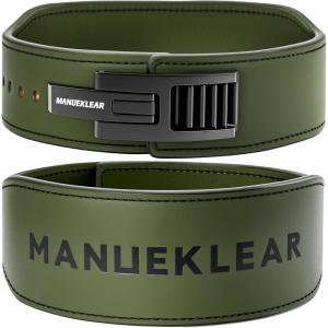 MANUEKLEAR Tapered Lever Weight Lifting Belt, 10MM Quick Locking Lever Belt Weightlifting Men, Lifting Belt Lever for Powerlifting & Deadlifts(Olive Green)
